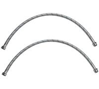 AERZETIX - Juego de 2 Mangueras de alimentación sanitario 600mm 3/8'' macho/hembra - racores flexibles para grifería/baño/cocina - manguera de conexión flexible - C51087