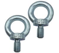 AERZETIX - Juego de 2 - Pernos de ojo M14 - anillo de elevación - cáncamo - en acero galvanizado - rosca métrica - DIN 580-490kg - color plata - C49757