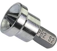 AERZETIX - Juego de 2 Puntas de Destornillador Especial para Placas de yeso/Pladur/PH2x25mm 1/4'' para Tornillo Cruciforme con Huella Phillips PH2 - Ferretería/Herramienta manual - acero S2 - C45870