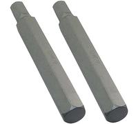 AERZETIX - Juego de 2 Puntas Largas Hexagonal 7mm/Allen 6 lados - L75mm 3/8''(10mm) - para Destornillador/Portapuntas - para Tornillo Allen 6 lados - Ferretería/Herramienta manual - Acero S2 - C45896
