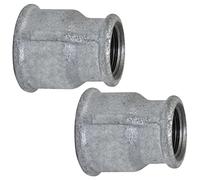 AERZETIX - Juego de 2 Reducciones Hembra/Hembra 3/4'' x 1/2" Galvanizado - en Hierro Fundido - Racor de Tubo Rosca para Atornillar - Fontanería-Calefacción Manguito Instalación Agua Potable