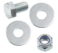 AERZETIX - Juego de 20 tornillos de cabeza hexagonal M8x14 mm + 40 arandelas anchas + 20 tuercas hexagonales autoblocantes M8 | Para proyectos domésticos, renovación y reparación ligera | en acero