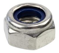 AERZETIX - Juego de 20 Tuercas autoblocantes M10x1.5mm hexagonales con rosca métrica - en acero inoxidable A2 - color plata - alta resistencia para montaje fijación general