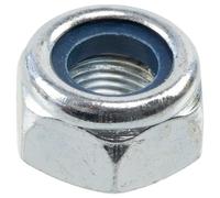 AERZETIX - Juego de 20 Tuercas autoblocantes M10x1mm hexagonales con rosca paso reducido - en acero galvanizado - color plata - montaje fijación uso general