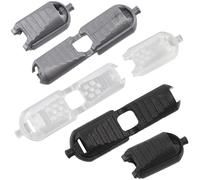 AERZETIX - Juego de 24 puntas de cordón plegables de 17 mm para cuerda - blanco transparente negro plata - plástico - proyectos de costura hobby