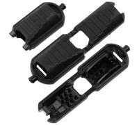 AERZETIX - Juego de 24 Terminales para cordón con cierre plegable 23mm - color negro - en plástico - puntas para cordones cuerdas cintas - ideal para costura manualidades creativas