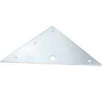 AERZETIX - Juego de 25 - Escuadras de fijación planas perforadas - ~ 100x100x140x1mm - en acero galvanizado - placa de unión triangular - para mueble armario cocina - C50340