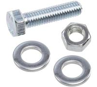 AERZETIX - Juego de 25 tornillos M5x20 mm con cabeza hexagonal + 50 arandelas M5x10 mm + 25 tuercas hexagonales M5 para bricolaje y fijación ligera | en acero