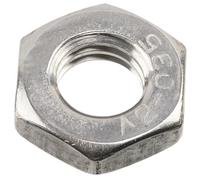 AERZETIX - Juego de 25 tuercas hexagonales de perfil bajo M10x1.5 mm de acero color plata | para montaje en varillas roscadas, ensamblajes mecánicos ligeros, bricolaje y reparaciones