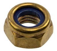 AERZETIX - Juego de 3 tuercas de bloqueo hexagonales M10x1,5 mm con rosca métrica - latón - color dorado - montaje uso general fijación