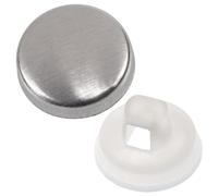 AERZETIX - Juego de 35 Botones para forrar L16 ∅9.5mm | color plata/blanco | proyecto reparación textil bricolaje mercería costura cojines