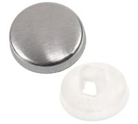 AERZETIX - Juego de 35 Botones para forrar L20 ∅12mm | color plata/blanco | proyecto reparación textil bricolaje mercería costura cojines