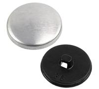 AERZETIX - Juego de 35 Botones para forrar L36 ∅22mm | color plata/negro | proyecto reparación textil bricolaje mercería costura cojines
