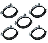 AERZETIX - Juego de 5 - Abrazadera isofónica - soporte de fijación con junta - para tubo Ø2 1/4'' 67-71mm - DIN EN 10111 - en acero galvanizado - para atornillar М8 - C49898