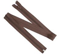 AERZETIX - Juego de 5 Cremalleras espirales separables N°5 de 75 cm con cursor - metal nylon poliéster - costura ropa reparación creación textil - color marrón