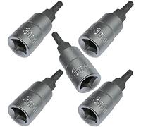Aerzetix - Juego de 5 - destornillador bits 3mm - Llave de vaso 1/4” - C2071