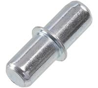 AERZETIX Juego de 60 soportes de estantería cilíndricos Ø5x16 mm con collarín/para estantes extraíbles/biblioteca/muebles/metal color plateado