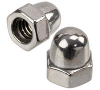 AERZETIX - Juego de 60 tuercas ciegas hexagonales M4 con cabeza de cúpula hueca | para montaje decorativo, fijación en varilla roscada y trabajos de metalistería | de acero en color plateado