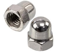 AERZETIX - Juego de 60 tuercas ciegas hexagonales M5 con cabeza de cúpula hueca | para montaje decorativo, fijación en varilla roscada y trabajos de metalistería | de acero en color plateado