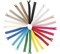 AERZETIX - K38156 | Juego de 12 Cremalleras espiral 45cm N°3 invisibles no separables con cursor | cierre de cremallera | en colores surtidos - en nylon | costura, reparación y confección