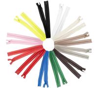AERZETIX - K38158 | Juego de 12 Cremalleras espiral 40cm N°3 invisibles no separables con cursor | cierre de cremallera | en colores surtidos - en nylon | costura, reparación y confección