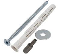 AERZETIX Kit 8 Tacos Universales Ø8x100mm + Tornillos + Arandelas | Collarín biselado, Poliamida, 8 tornillos para madera Ø5x100mm, 8 arandelas anchas para perno M5