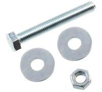 AERZETIX - Kit de 15 pernos M8x60mm con cabeza hexagonal + 30 arandelas anchas M8x24mm + 15 tuercas hexagonales M8 para bricolaje y fijación ligera | en acero