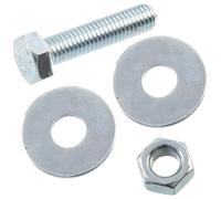 AERZETIX - Kit de 20 pernos M8x35mm con cabeza hexagonal + 40 arandelas anchas M8x24mm + 20 tuercas hexagonales M8 para bricolaje y fijación ligera | en acero