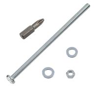 AERZETIX Kit de fijación M5x100 mm / 20 tornillos para metal / 20 tuercas hexagonales / 40 arandelas planas / 1 punta 1/4 PZ2
