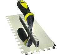 AERZETIX - Llana/Talocha dentada 10x10mm - llana dentada para baldosas - Espátula de dientes - Herramienta manual para construcción - Albañilería/Mampostería/Yeso - Mango Bi-Materia - Acero - C45918