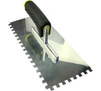 AERZETIX - Llana/Talocha dentada 8x8mm - llana dentada para baldosas - Espátula de dientes - Herramienta manual para construcción - Albañilería/Mampostería/Yeso - Mango Bi-Materia - Acero - C45920