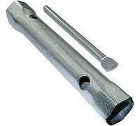 AERZETIX - Llave de tubo recto 19x21mm 6 lados con Husillo Rígido/Torniquete de sujeción extraíble - Monobloque - Llave tubular Descorchado de Doble Extremo - Grifería - en acero CR-V - C45636