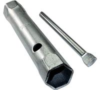 AERZETIX - Llave de tubo recto 20x22mm 6 lados con Husillo Rígido/Torniquete de sujeción extraíble - Monobloque - Llave tubular Descorchado de Doble Extremo - Grifería - en acero CR-V - C45634