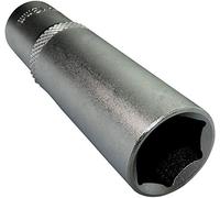 AERZETIX - Llave de vaso - Profundo/extendido/largo - 3/8x13mm - para atornillar/trinquete manual/neumático - Cuerpo cilíndrico - Hexagonal/6 lados Allen - en acero CR-V - Color plata - C45179