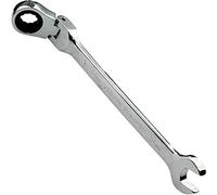 AERZETIX - Llave Plana combinada extremo abierto/Clásico 10mm - a Llave de trinquete Cabeza Articulada/Flexible 10mm Anillo/Ojo 12 lados - No reversible/Métrico - en CR-V - Mango Recto Pulido - C45604