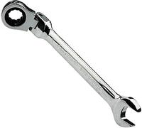 AERZETIX - Llave Plana combinada extremo abierto/Clásico 12mm - a Llave de trinquete Cabeza Articulada/Flexible 12mm Anillo/Ojo 12 lados - No reversible/Métrico - en CR-V - Mango Recto Pulido - C45599