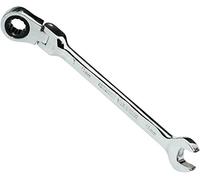 AERZETIX - Llave Plana combinada extremo abierto/Clásico 9mm - a Llave de trinquete Cabeza Articulada/Flexible 9mm Anillo/Ojo 12 lados - No reversible/Métrico - en CR-V - Mango Recto Pulido - C45597