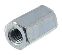 AERZETIX - Lote de 12 tuercas hexagonales alargadas M10x30 con paso de rosca 1,5 mm - acero galvanizado - color plata - fijación montaje