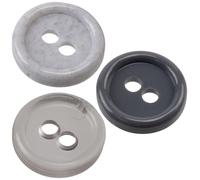 AERZETIX Lote de 150 botones de costura redondos de plástico Ø11,5 mm con 2 agujeros L18 / 3 colores (tono gris) para mercería ropa moda y manualidades creativas