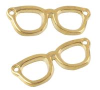 AERZETIX Lote de 16 adornos metálicos para ropa/diseño de gafas / 10x26 mm/color dorado