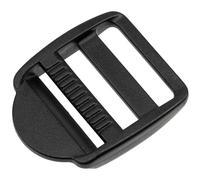 AERZETIX - Lote de 16 hebillas ajustables 25 mm deslizantes y autoblocantes con 2 barras - tirantes para equipamiento de exterior y mochilas - color negro - de plástico