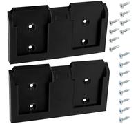 AERZETIX Lote de 2 soportes de pared dobles para 4 baterías compatible con Metabo 18V / 14.4V sistema CAS/incompatible con Metabo HPT anteriormente Hitachi o baterías antiguas 12V