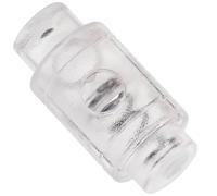 AERZETIX - Lote de 20 bloque-cordones cilíndricos con muelle de 1 agujero - tope para detener cordón - apertura de 4 mm - de plástico - color blanco transparente