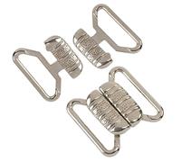 AERZETIX - Lote de 8 cierres de enganche para tirantes de bikini bañador| paso para cinta 17 mm | metal color plata
