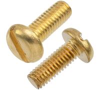 AERZETIX - NV17413 - Juego de 10 tornillos de metal con cabeza cilíndrica M3x8mm con huella ranura SL rosca métrica - en latón - color dorado