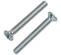 AERZETIX - NV18235 - Juego de 25 tornillos de metal con cabeza fresada M2.5x20mm con huella PZ1 rosca métrica - en acero - color plata