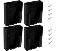 AERZETIX Paquete de 4 soportes de pared para batería compatibles con Black & Decker Li-Ion 18V PowerConnect y 20V MAX/tornillos incluidos/plástico ABS