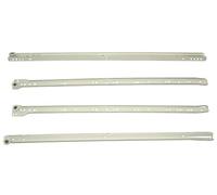 AERZETIX: Par de guías de rodillo correderas para cajones 25kg (60cm)