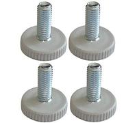 AERZETIX: Patas ajustables regulables para muebles M8 para atornillar Ø25 H28mm gris C42476 (4 piezas)