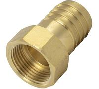 AERZETIX - Racor Hembra Acanalado 1" para Manguera Ø30mm - Rosca Interior - para Llave 38mm - Adaptador Conector Sistema Circuito de Irrigación Riego Bomba - en Latón